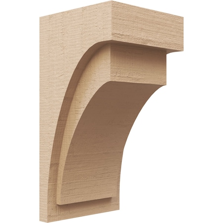 Ekena Millwork 9"W x 9"D x 18"H Wide Rivera Rough Cedar Woodgrain TimberThane Corbel, Primed Tan CORUR09X09X18RIVRCPR